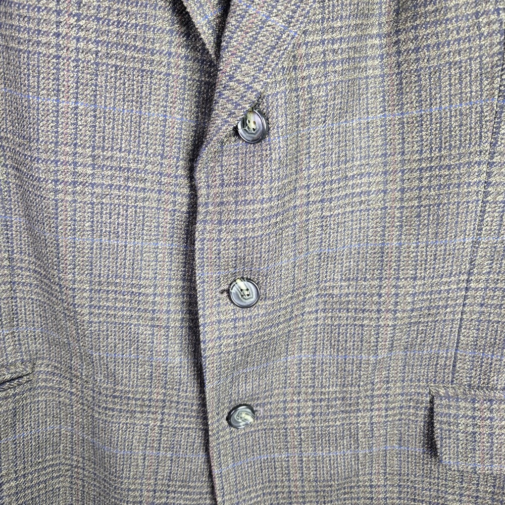 Gianfranco Ruffini Lambswool Sport Coat Blazer 48R Glen Plaid Academia Old Money - Picture 2 of 11